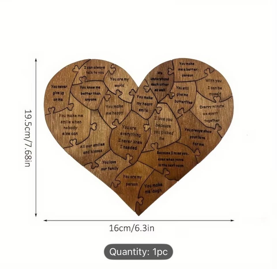 Valentine Wooden Love Puzzle Gift - photo 3
