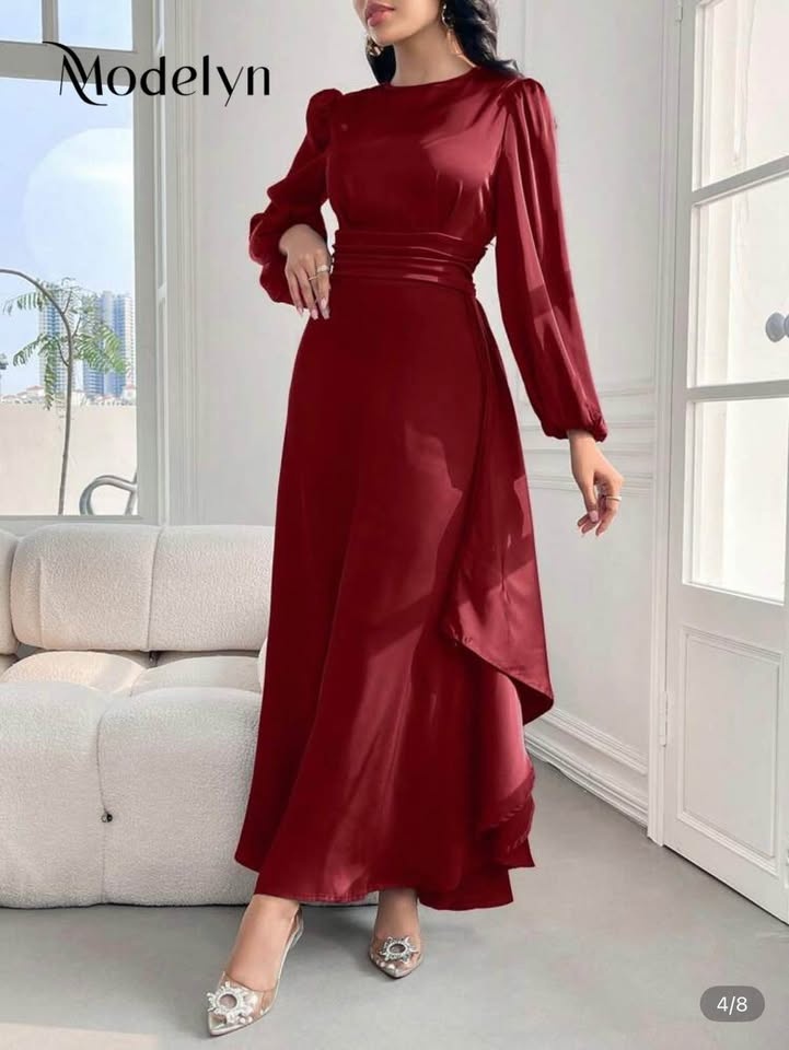 US 4 Small Modelyn Burgundy Red Maxi Dress - photo 2