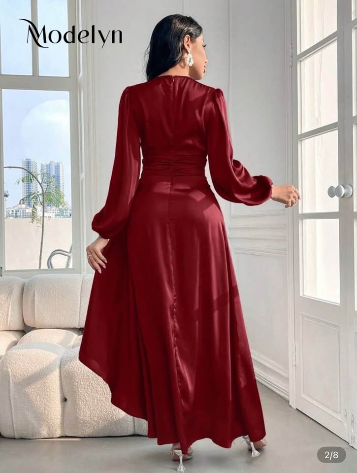 US 4 Small Modelyn Burgundy Red Maxi Dress - photo 4