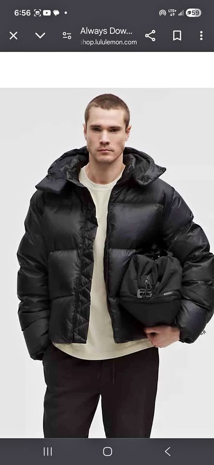 Lululemon Always Down Men's Puffer Jacket Small Black