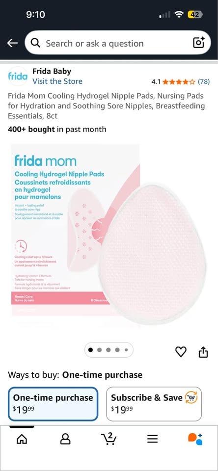 Frida Mom Cooling Hydrogel Nipple Pads - Unopened Box - photo 2