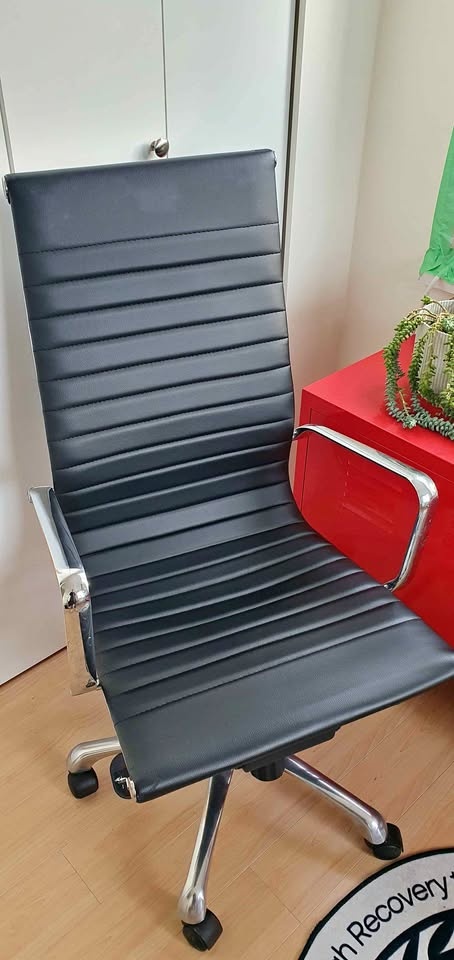 Black High-Back Eames Management Style Office Chair