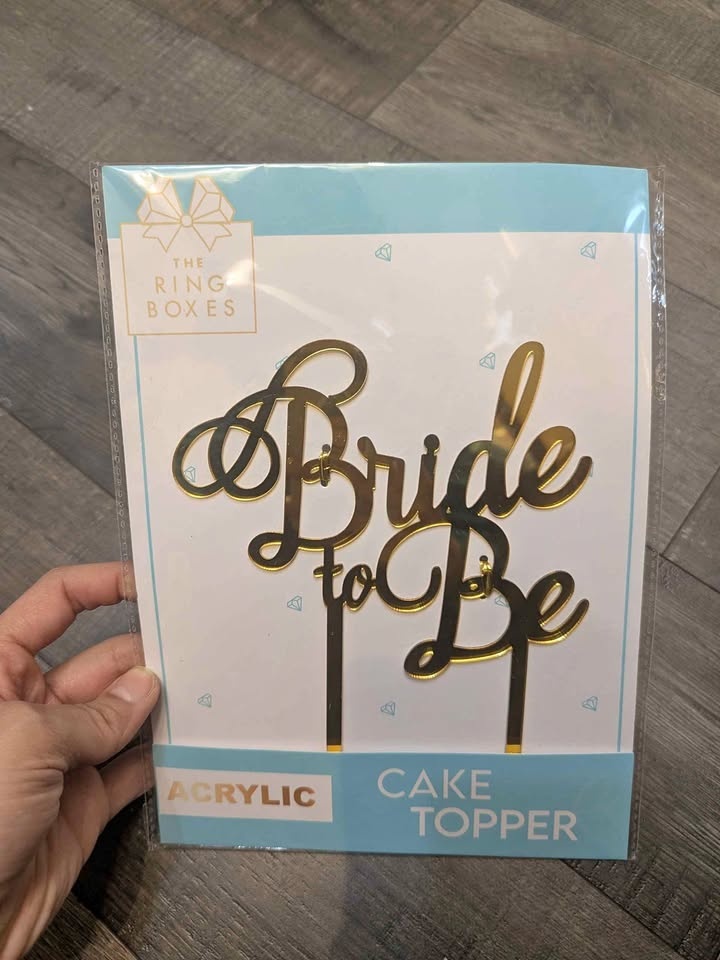 Bride to Be Acrylic Cake Topper