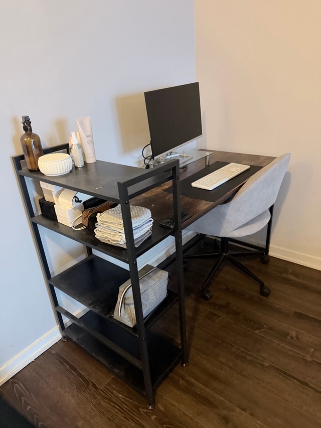 WORK DESK with 4 shelving units - photo 2