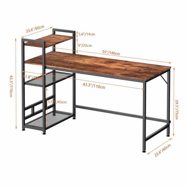 WORK DESK with 4 shelving units - photo 4