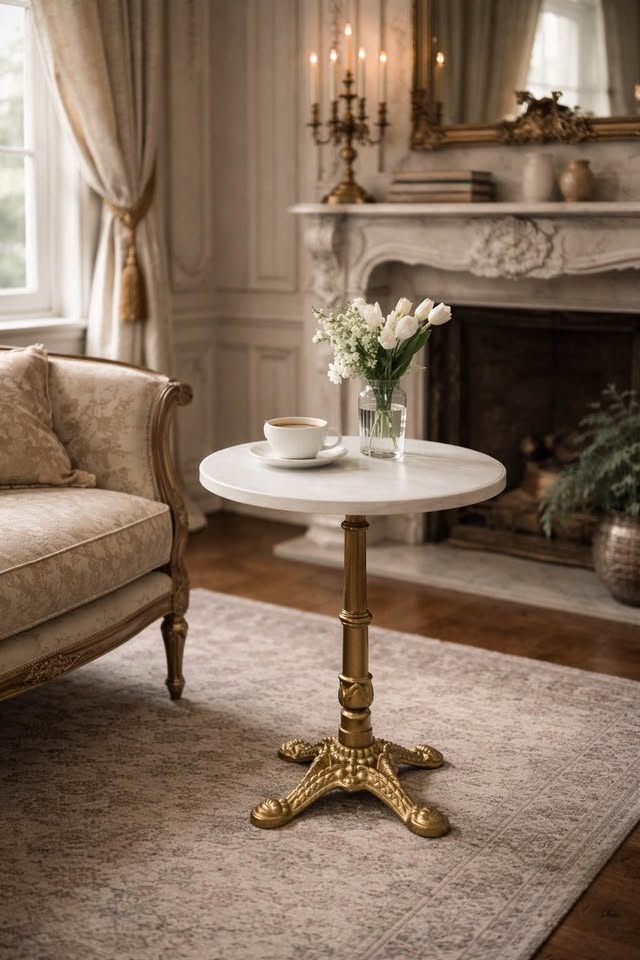 The Aurelia Hand Crafted Artisan Concrete Bistro Table 30inch - photo 2