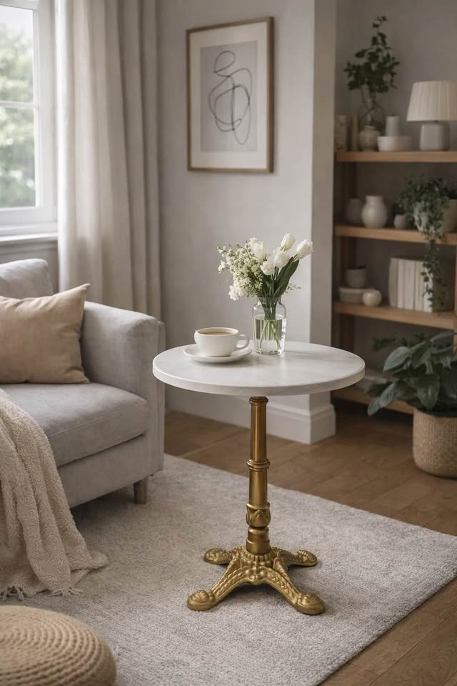 The Aurelia Hand Crafted Artisan Concrete Bistro Table 30inch - photo 3