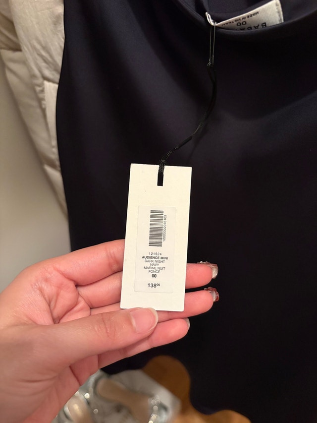 Aritzia Audience Satin Mini Halter Dress - Dark Night Navy - photo 4