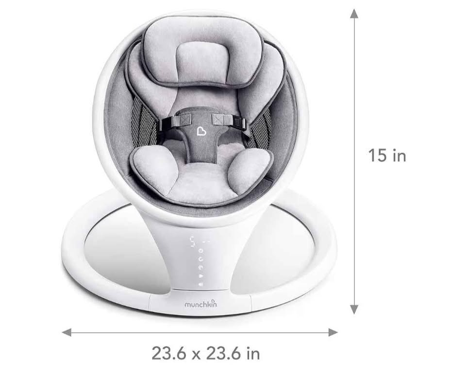 MUNCHKIN lightweight SMART bluetooth baby SWING - WHITE/GREY - photo 3