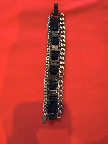Vintage Camilla James Silver Chain Bracelet With Rhinestones - photo 3