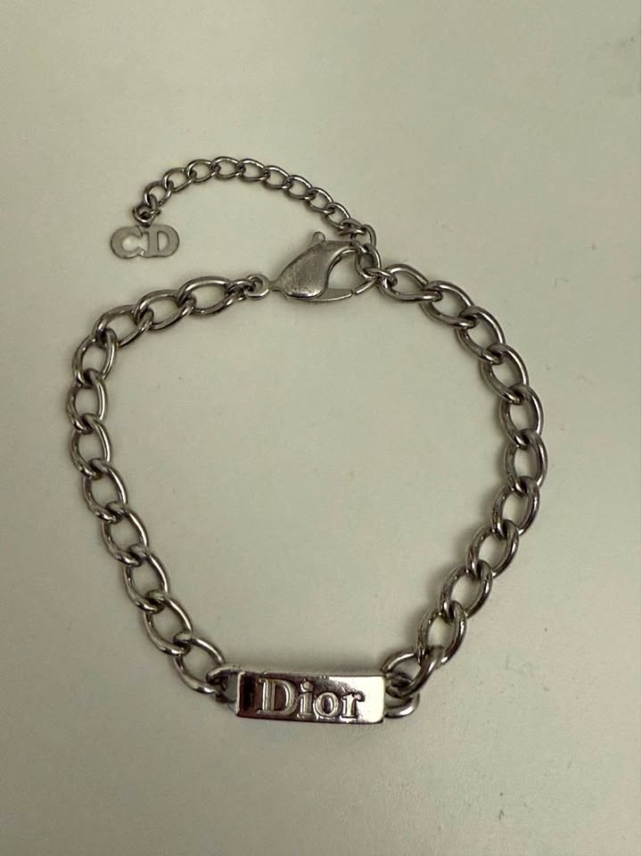 Authentic Silver toned Christian Dior Bracelet