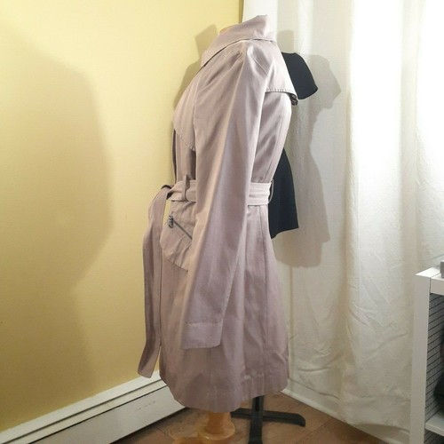 COLE HAAN Womens Tan Belted Trench Coat - Size Medium - photo 2