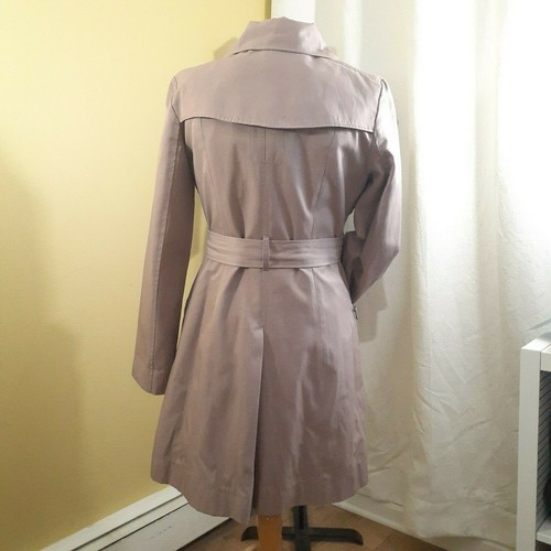 COLE HAAN Womens Tan Belted Trench Coat - Size Medium - photo 3
