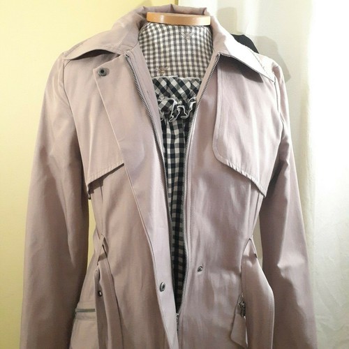 COLE HAAN Womens Tan Belted Trench Coat - Size Medium - photo 5