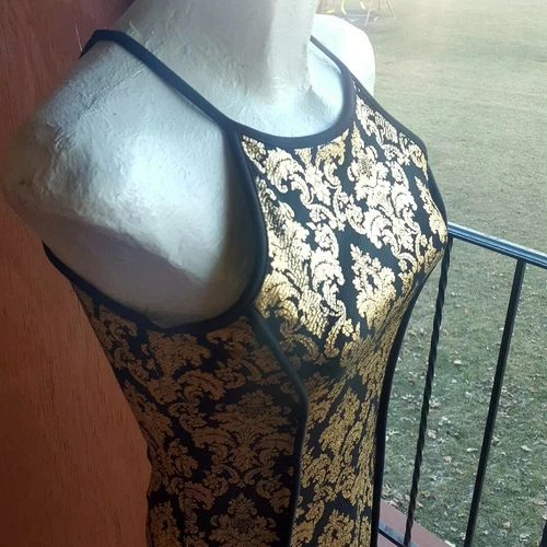 WINDSOR New Womens Black Gold Bodycon Sleeveless Party Midi Dres - photo 2