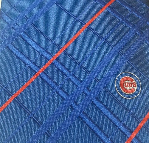 Cubs 100% Silk Neck Tie Oxford Woven Blue Red NWT - photo 2
