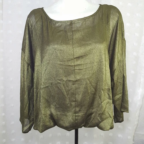 Gabrielle Union by NY&CO Dolman Sleeve Metallic Blouse M