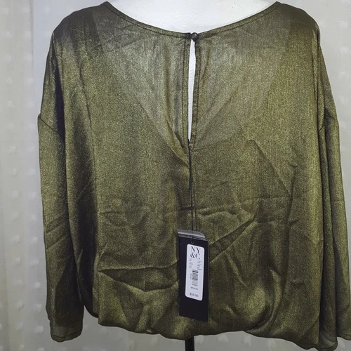 Gabrielle Union by NY&CO Dolman Sleeve Metallic Blouse M - photo 2