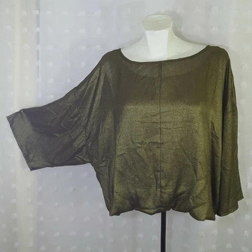 Gabrielle Union by NY&CO Dolman Sleeve Metallic Blouse M - photo 5