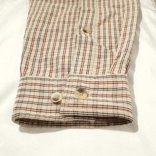 THE NORTH FACE Mens Plaid Performance Shirt Red Tan Hiking L - photo 4