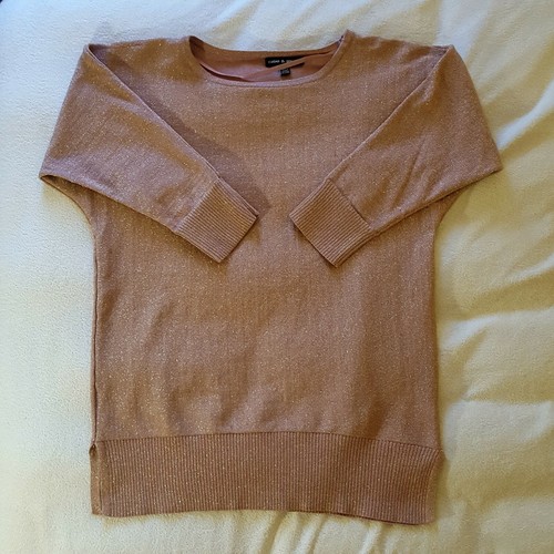 Cable & Gauge Sweater Top Women's Size S 3/4 Dolman Sleeve Pale - photo 3