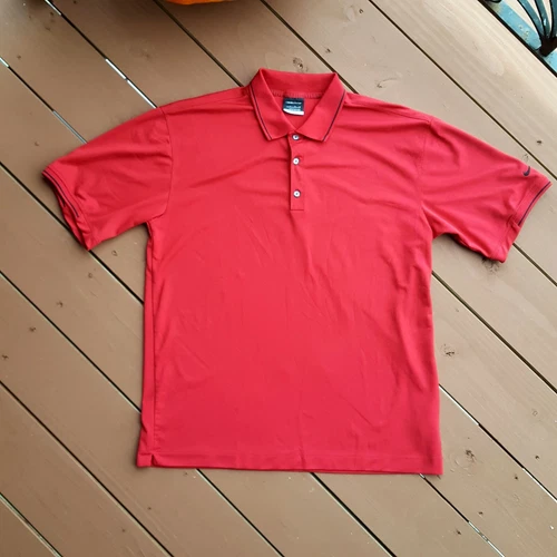 NIKE GOLF fit-Dry Men's Red Polo Shirt Size L