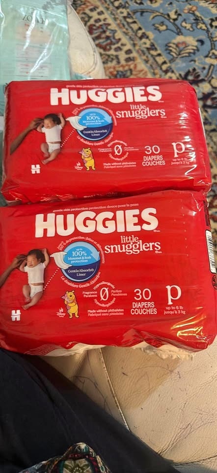Huggies Diapers Size P & Milk Bags