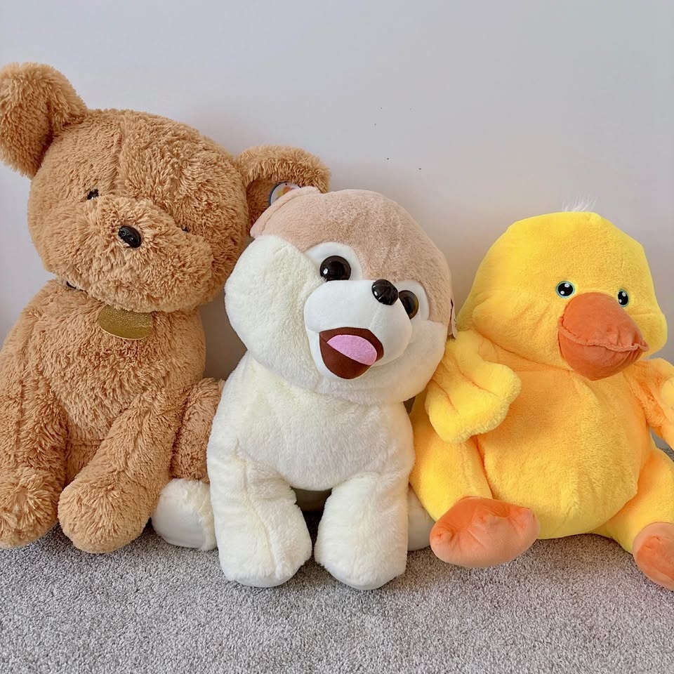 New Jumbo Plush Duck and Puppy Stuffed Toys