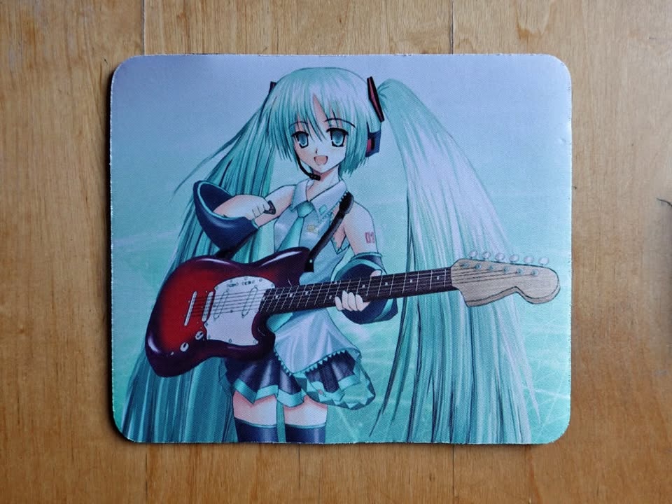Mousepad - Anime girl with electric guitar