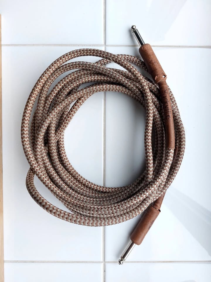 15ft Retro-style Braided Electric Guitar Cable
