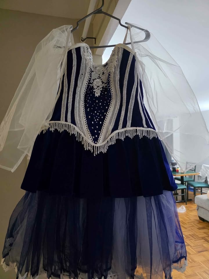 Dark Blue Plus Size Corset Dress - photo 2
