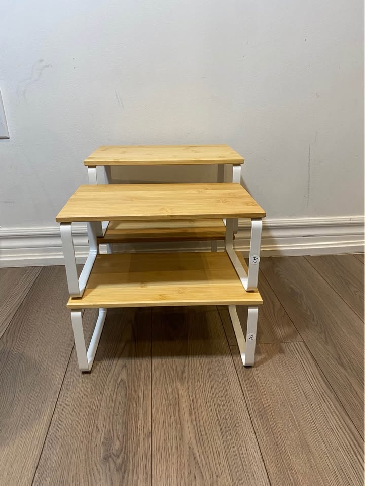 Cabinet Organizer Shelf, Set of 4 Kitchen Counter Shelves - photo 2