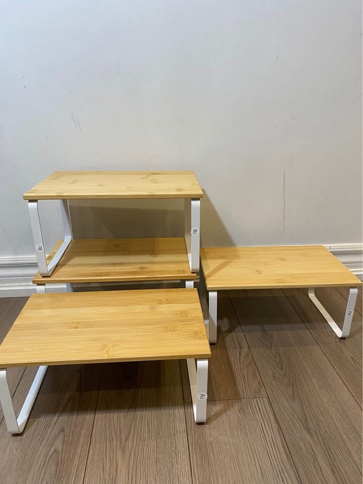 Cabinet Organizer Shelf, Set of 4 Kitchen Counter Shelves - photo 3