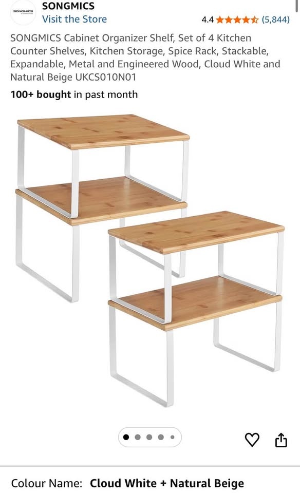 Cabinet Organizer Shelf, Set of 4 Kitchen Counter Shelves - photo 4
