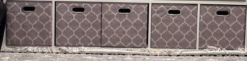 6 Cube Storage Bins Grey 13x13x13 Inch Foldable - photo 2