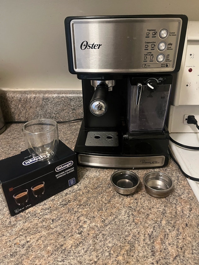 Oster PrimaLatte Espresso Machine w/ Glasses