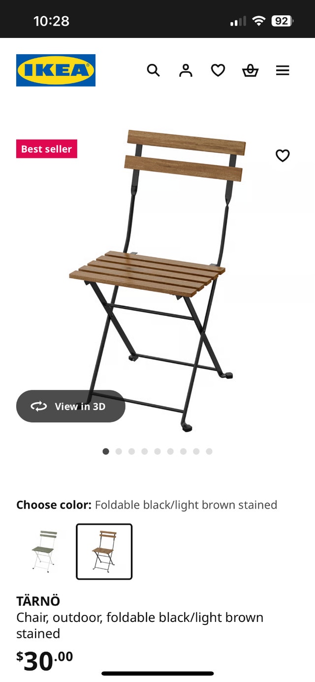 Ikea Tärnö Folding Chairs (Set of 2)