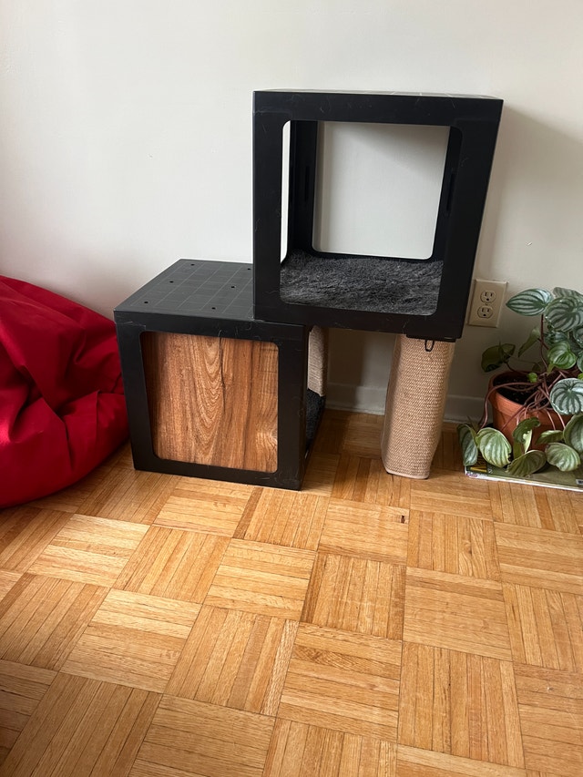 Fun cat tree house with padding by BeOneBreed