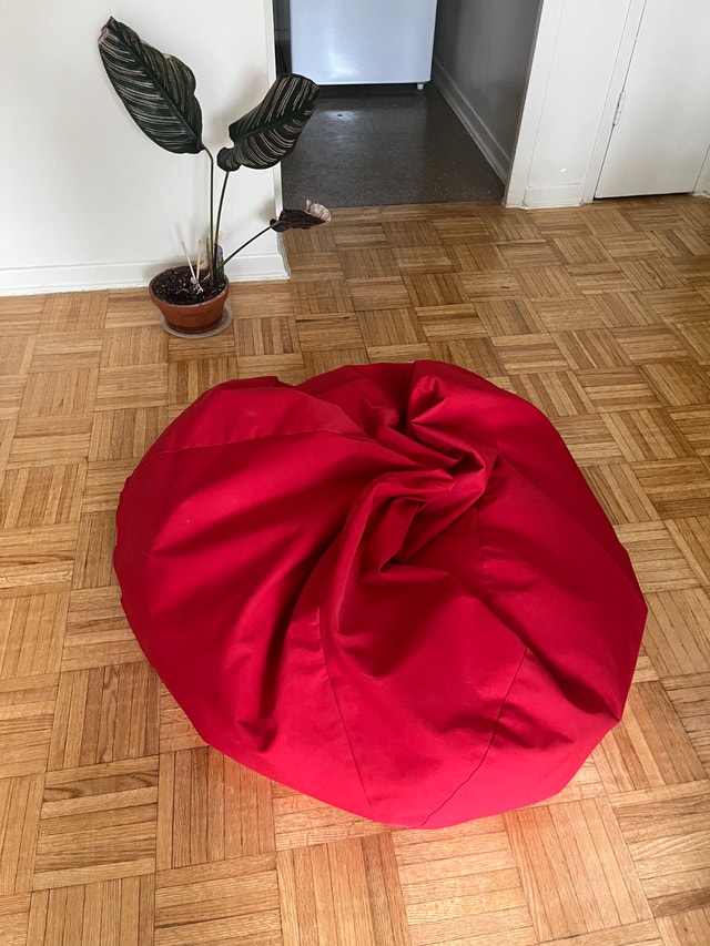 Large red beanbag