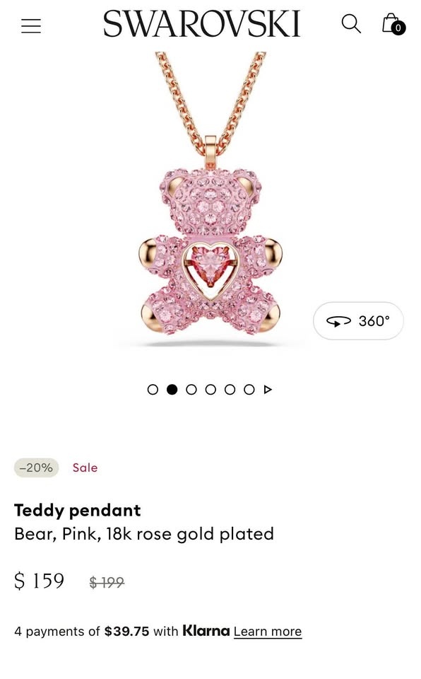 Swarovski Pink Teddy Necklace - photo 2