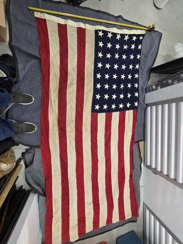WWII Era 48-Star U.S. Flag – 8x5 Ft – Sewn Stars – Cotton Buntin