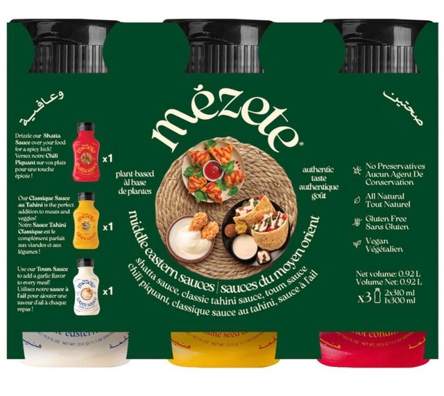 Mezete Traditional Middle Eastern Sauces 3-Pack