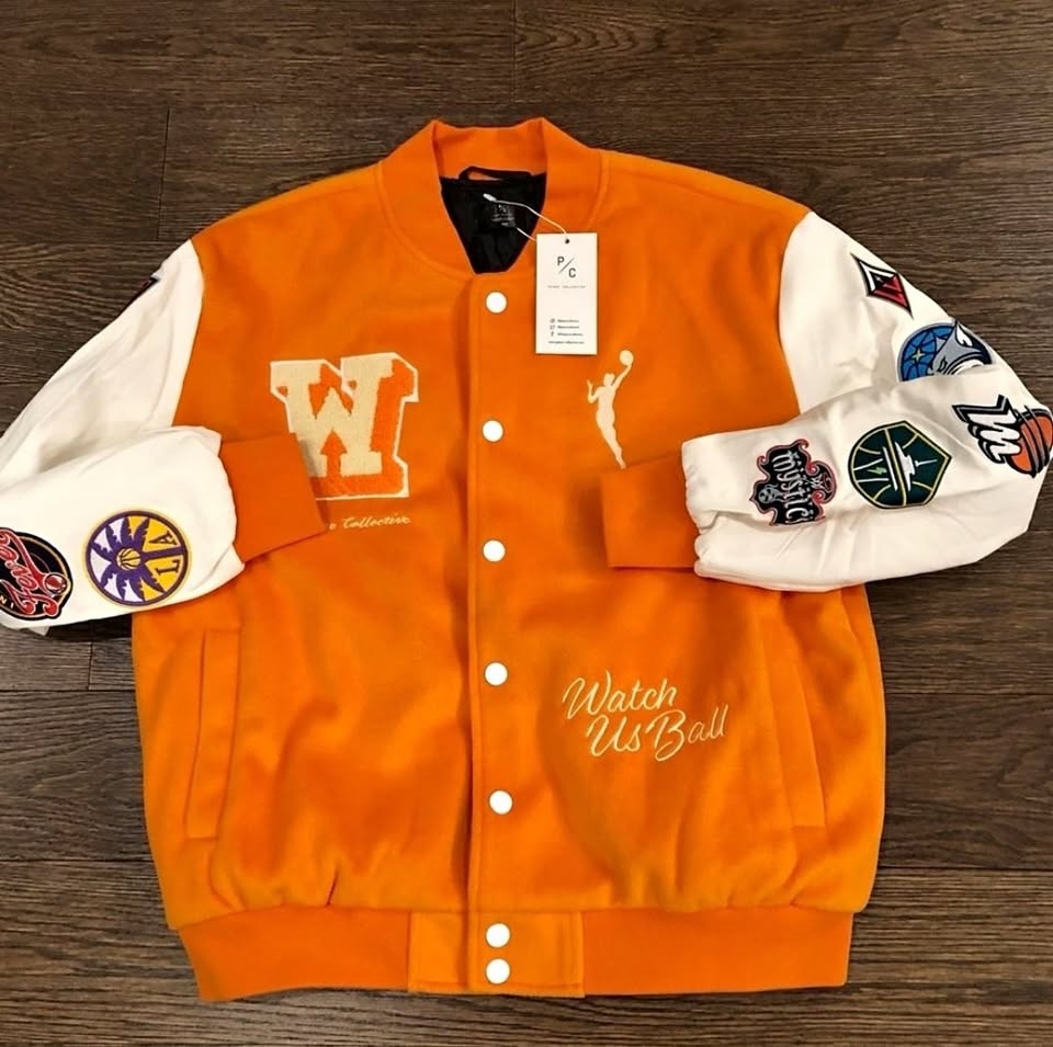 Women Run The Court WNBA Varsity Letterman Jacket - photo 2