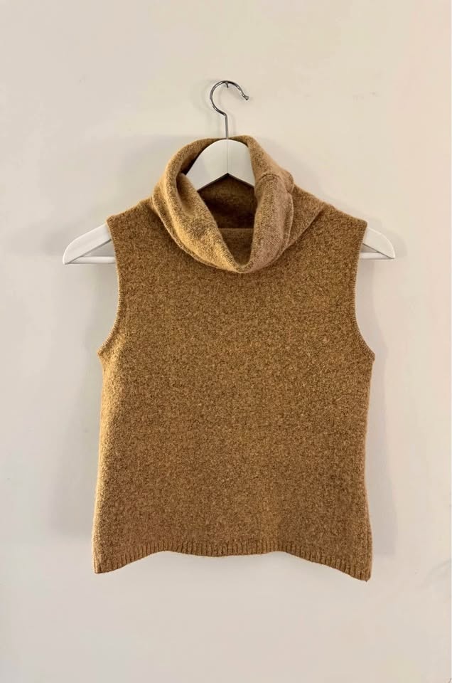 Knit turtleneck sweater vest