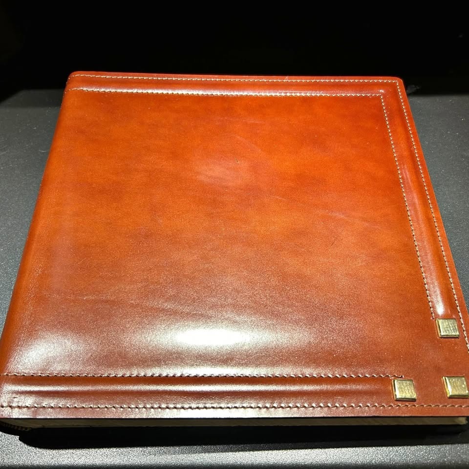 Italian Leather Bound Photo Album Scrapbook