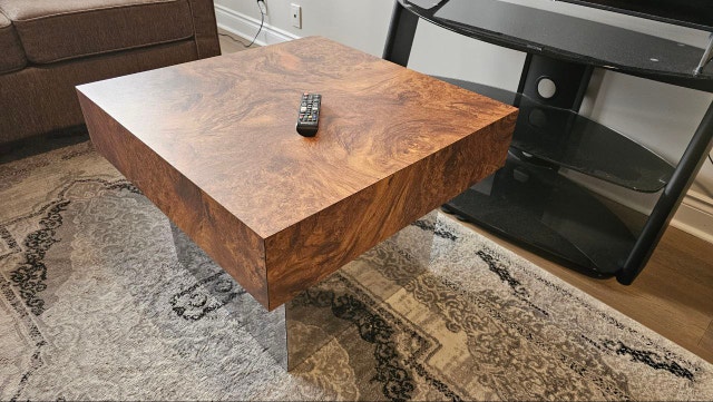 Modern Wood & Chrome Coffee Table – MINT Condition - photo 4