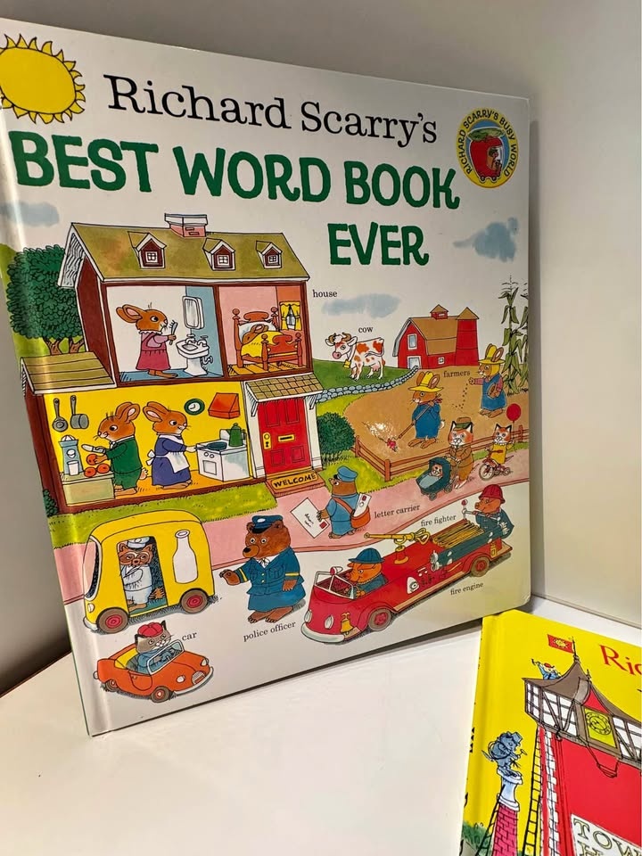 2 Classic Richard Scarry Children's Books - Great Condition