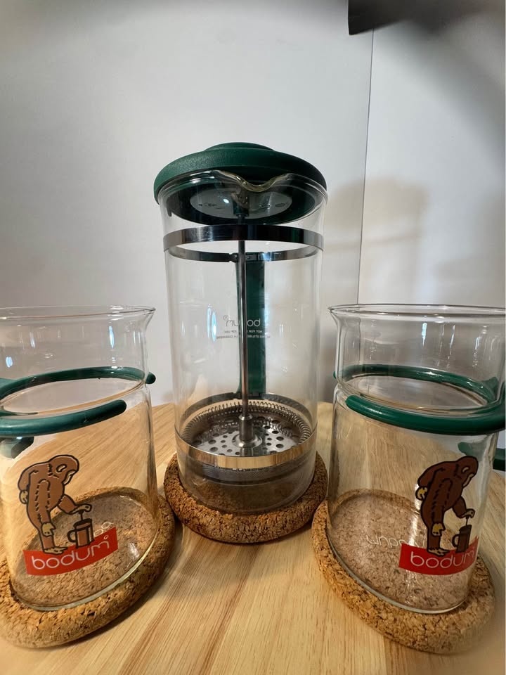 VINTAGE Bodum Bistro Mugs & French Press - Rare Monkey Promo - photo 4