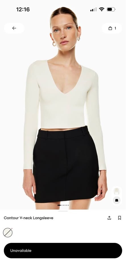 Babaton Contour V neck Longsleeve