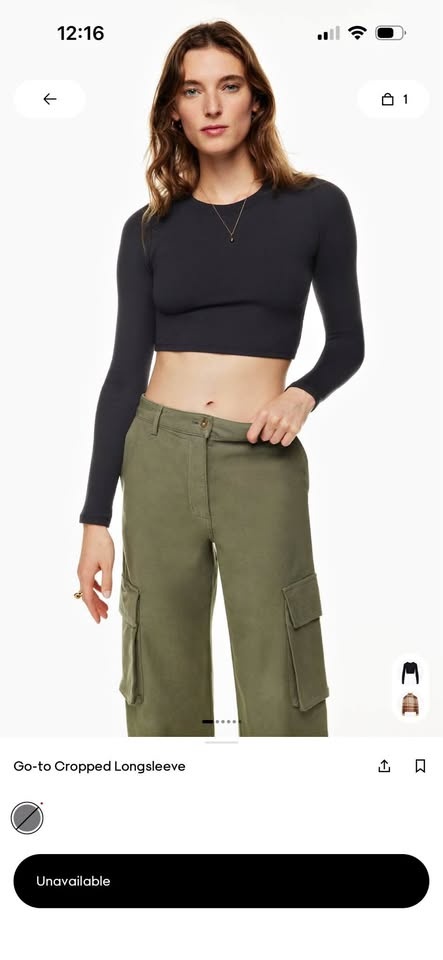 Wilfred Black Crop Top